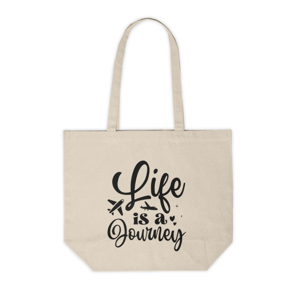 Life Is A Journey Custom Canvas Tote Bag